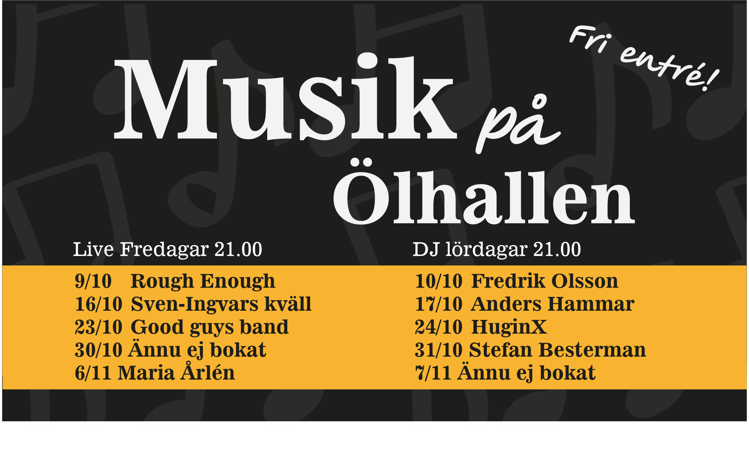 Musik på Ölhallen
